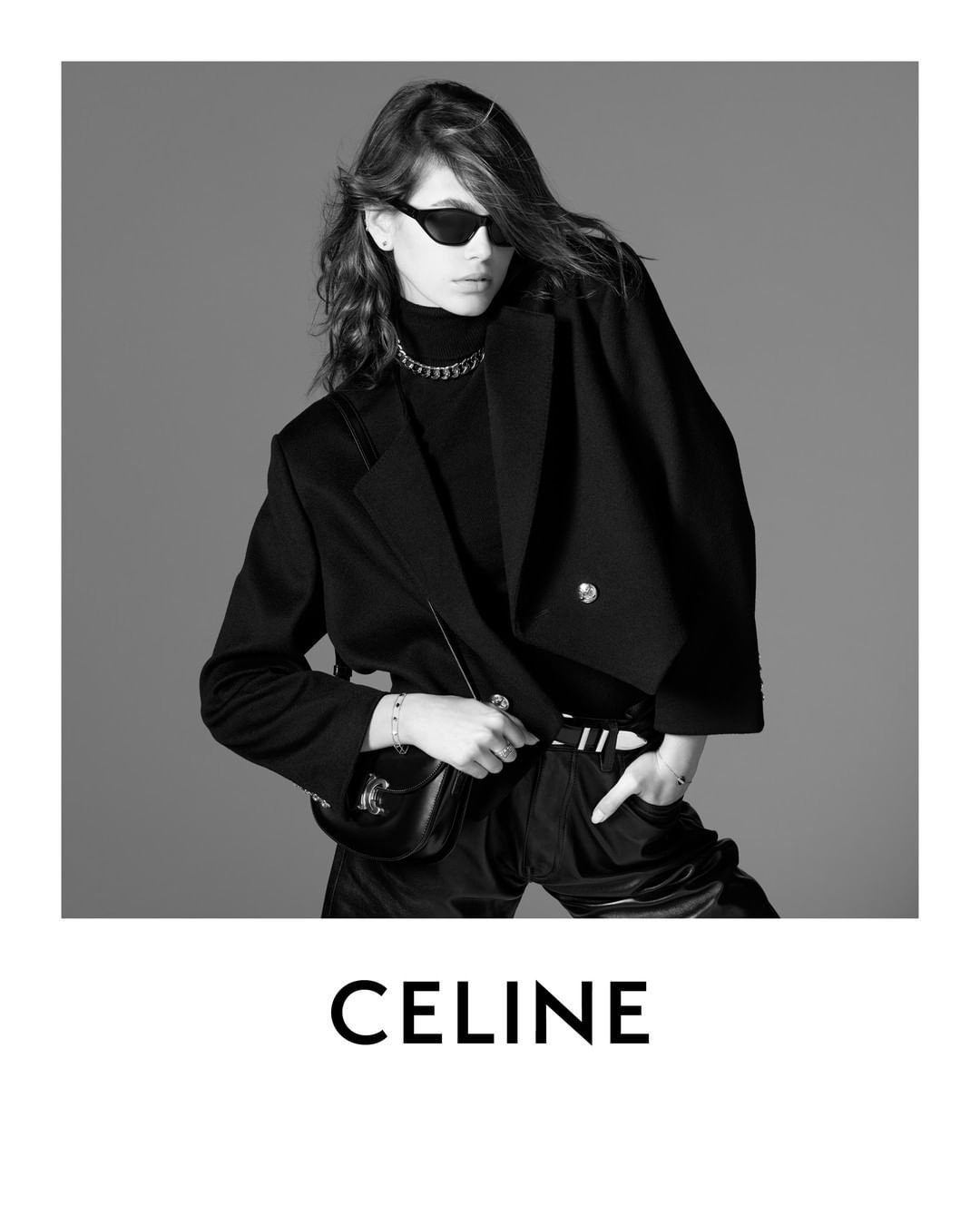 Kaia Gerber's CÉLINE Winter 2022 Campaign, by Hedi Slimane — Anne